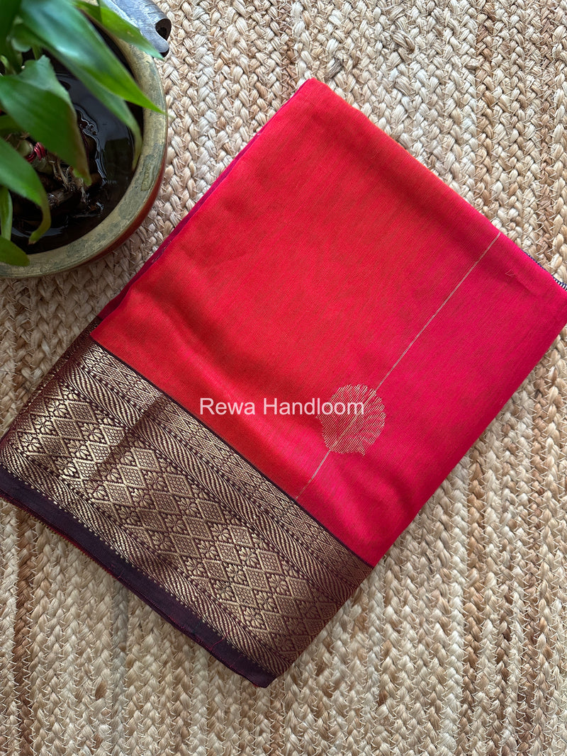 Maheshwari Fuchsia Pink Lining Butta Saree DSBS01