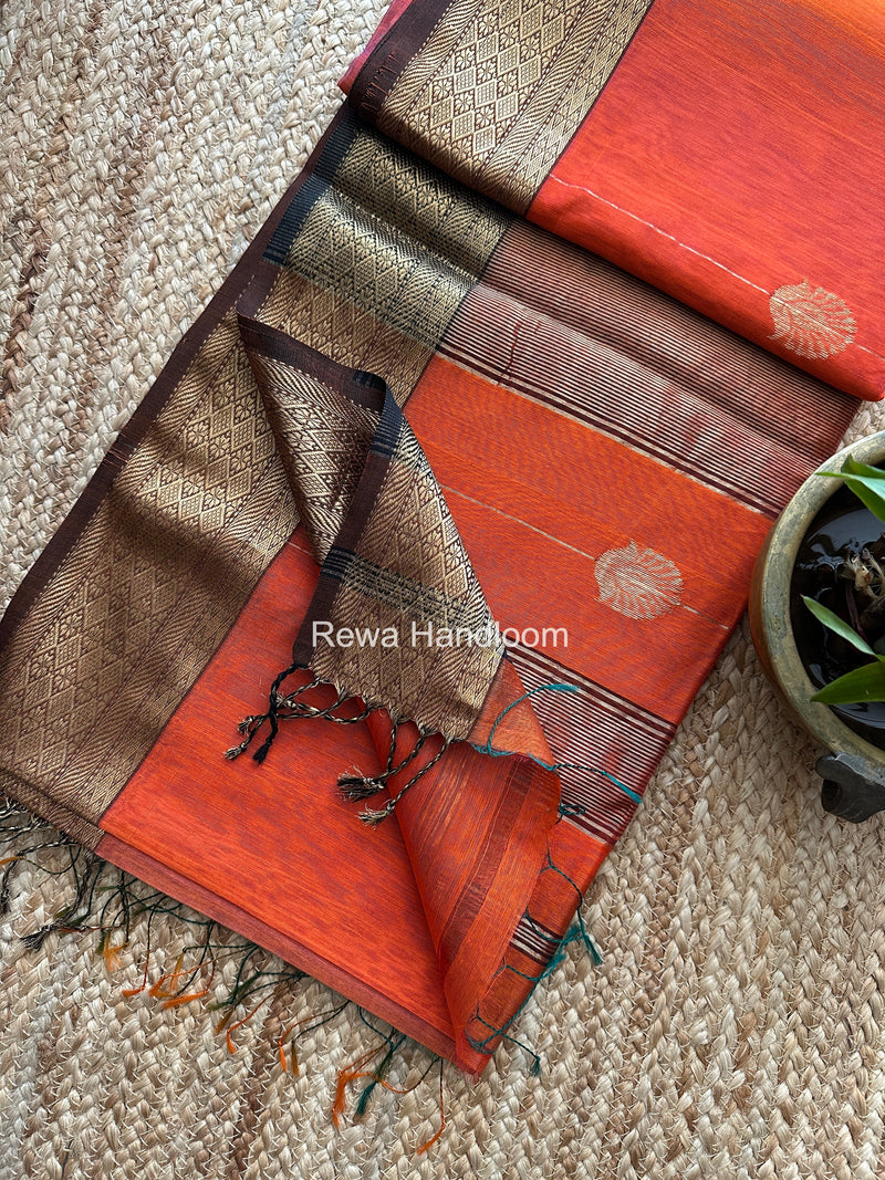 Maheshwari Lining Butta Saree