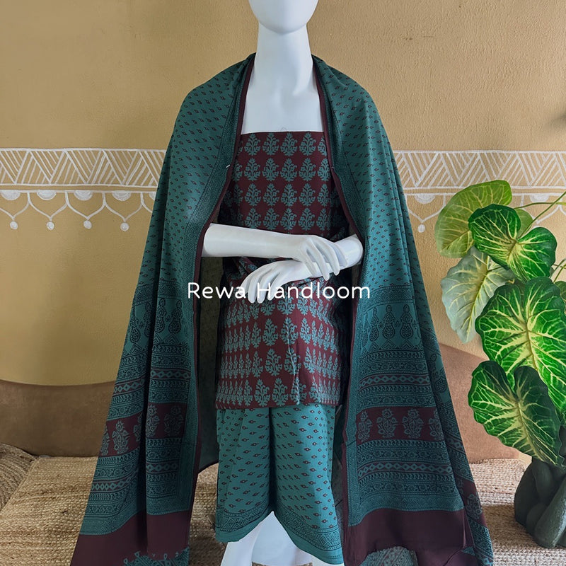 Bagh Print Cotton Suit 