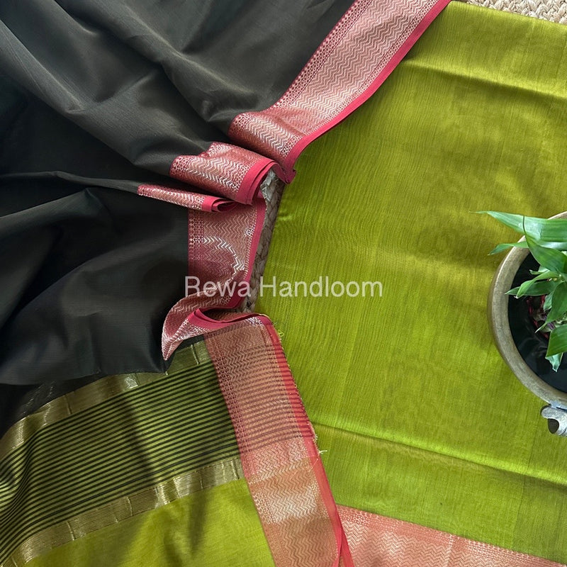 Maheshwari Zari Border Dress Material