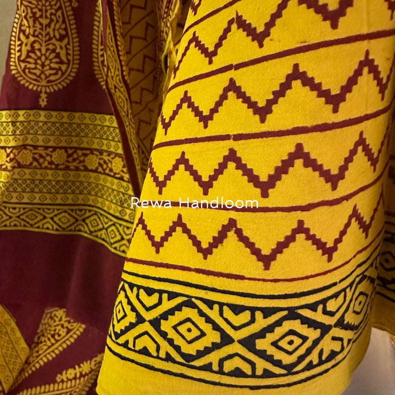 Bagh Print Cotton Suit 