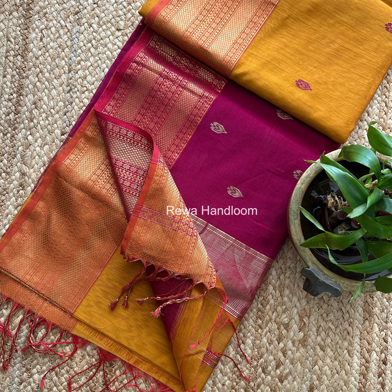 Maheshwari Flower Butti Saree
