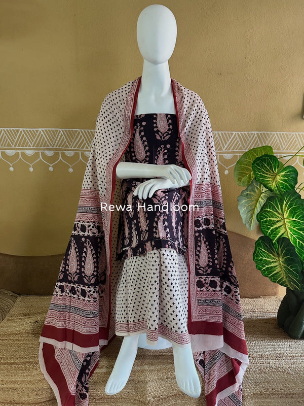 Bagh Print Cotton Suit