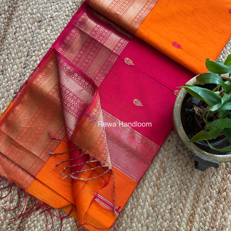 Maheshwari Flower Butti Saree