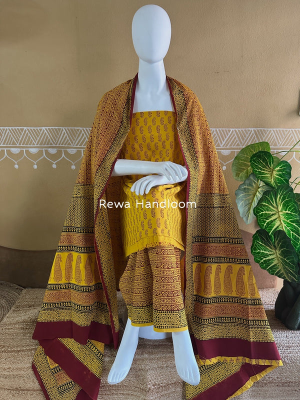 Bagh Print Cotton Suit