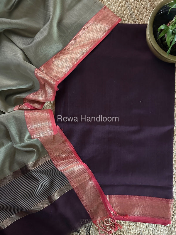 Maheshwari Zari Border Dress Material