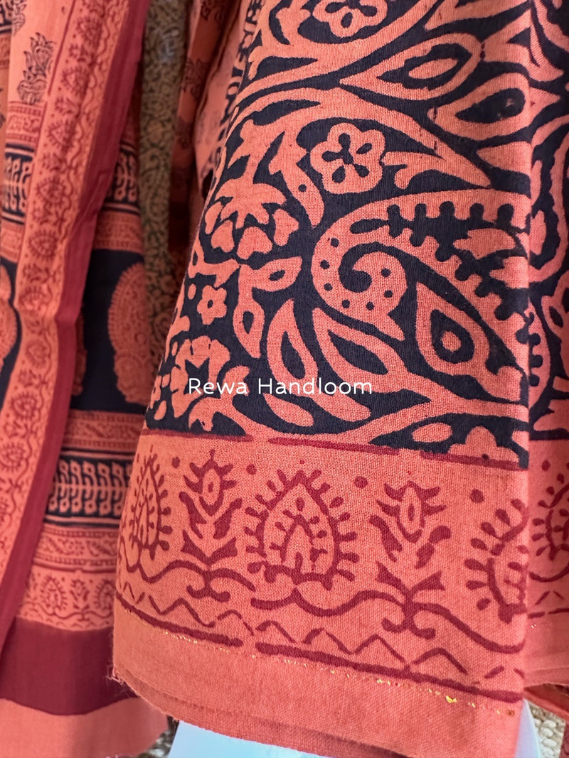 Bagh Print Cotton Suit