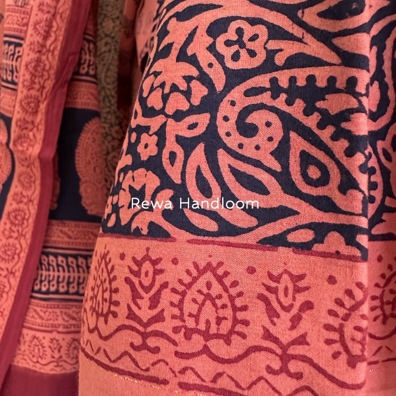 Bagh Print Cotton Suit