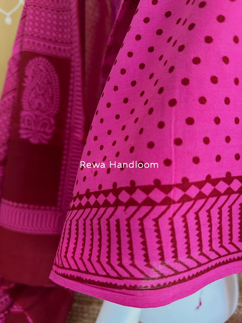 Bagh Print Cotton Suit 