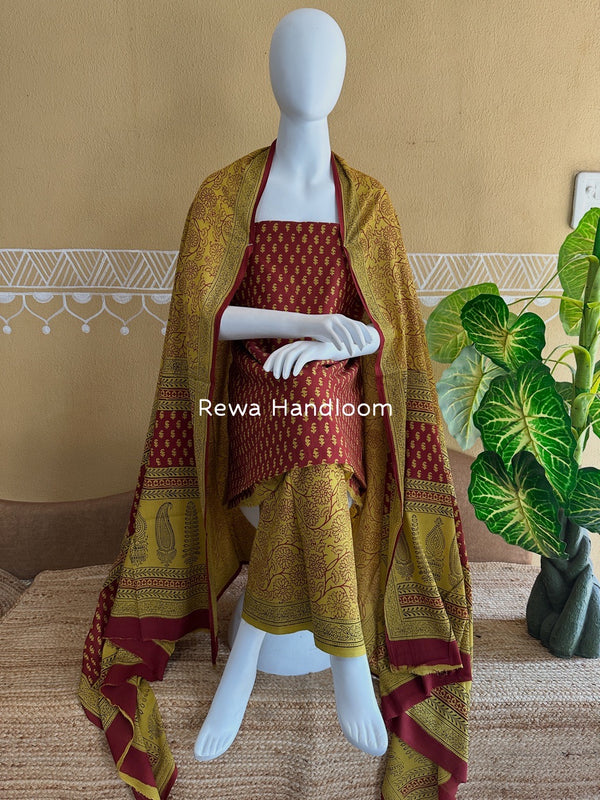 Bagh Print Cotton Suit