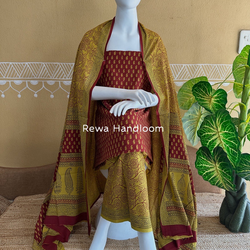 Bagh Print Cotton Suit