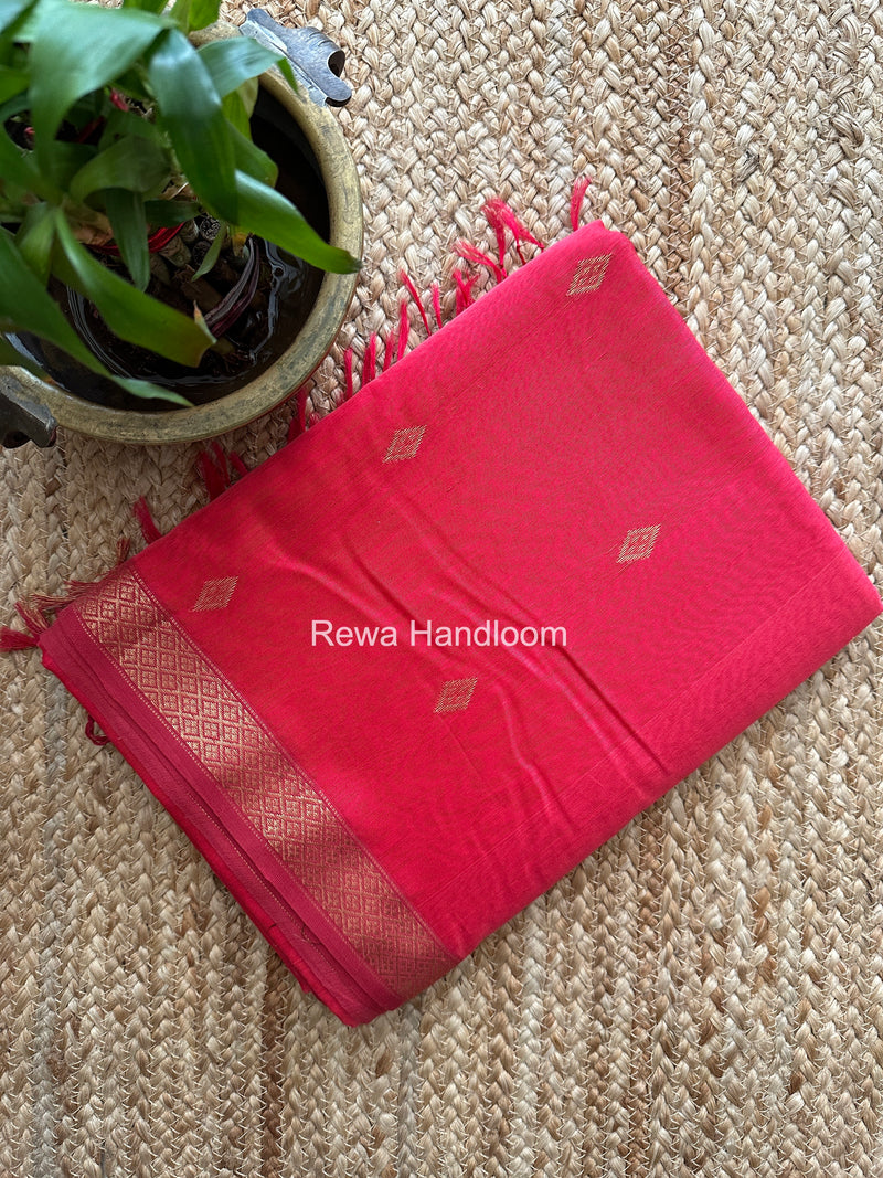 Maheshwari Fuchsia Pink Lotus Butta Saree LBS0101