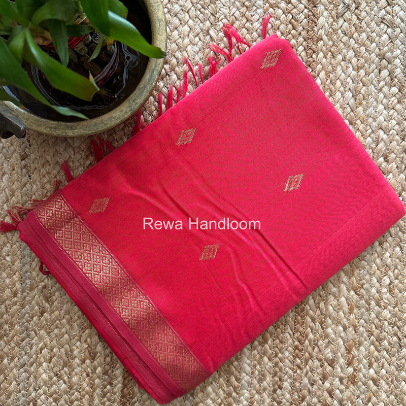 Maheshwari Fuchsia Pink Lotus Butta Saree LBS0101