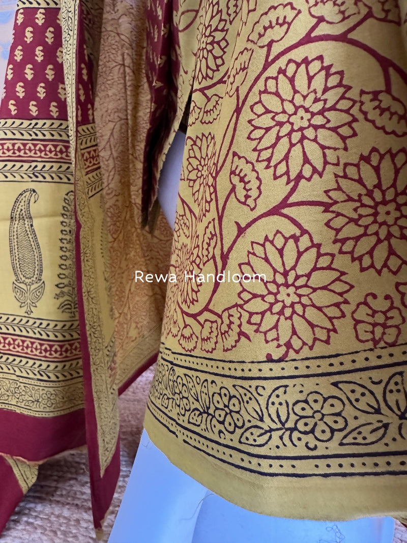 Bagh Print Cotton Suit
