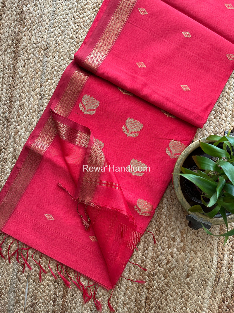 Maheshwari Lotus Butta Saree