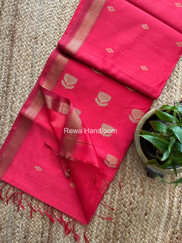 Maheshwari Lotus Butta Saree