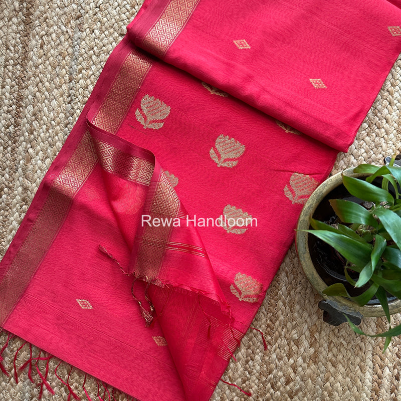 Maheshwari Lotus Butta Saree