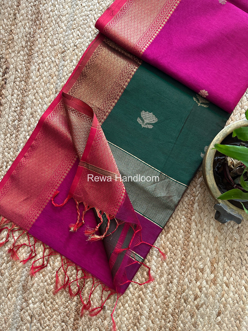 Maheshwari Lotus Butta Saree