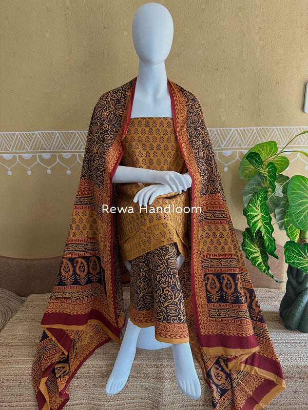 Bagh Print Cotton Suit 