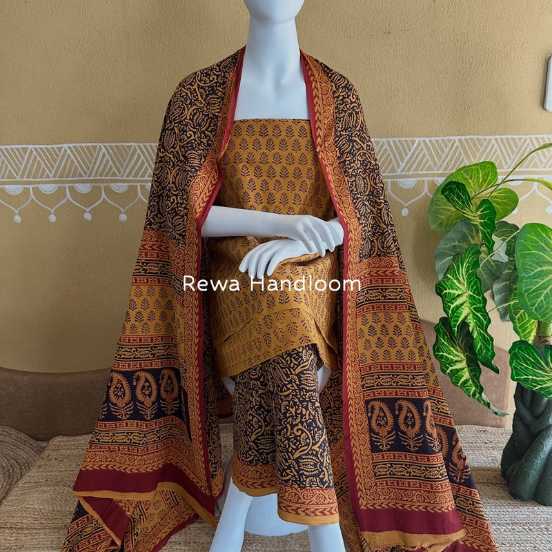 Bagh Print Cotton Suit 