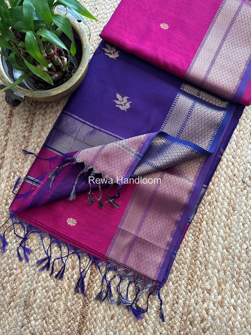 Maheshwari Lotus Butta Saree