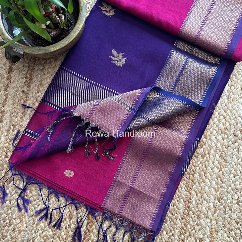 Maheshwari Lotus Butta Saree