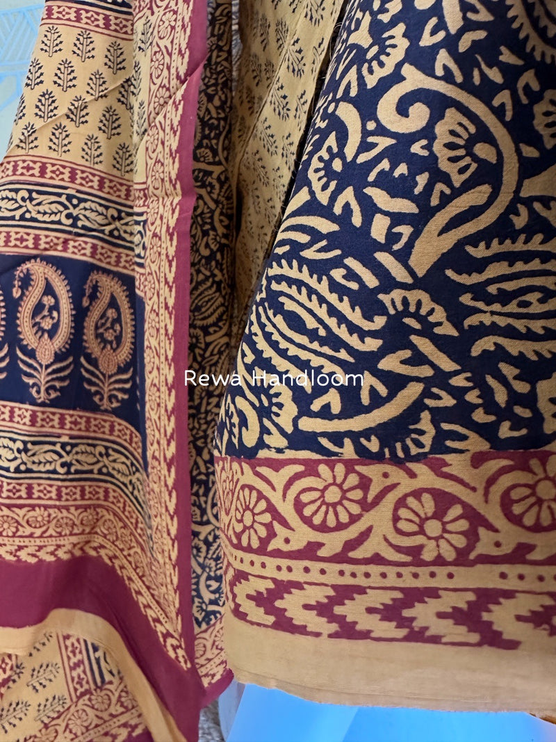 Bagh Print Cotton Suit
