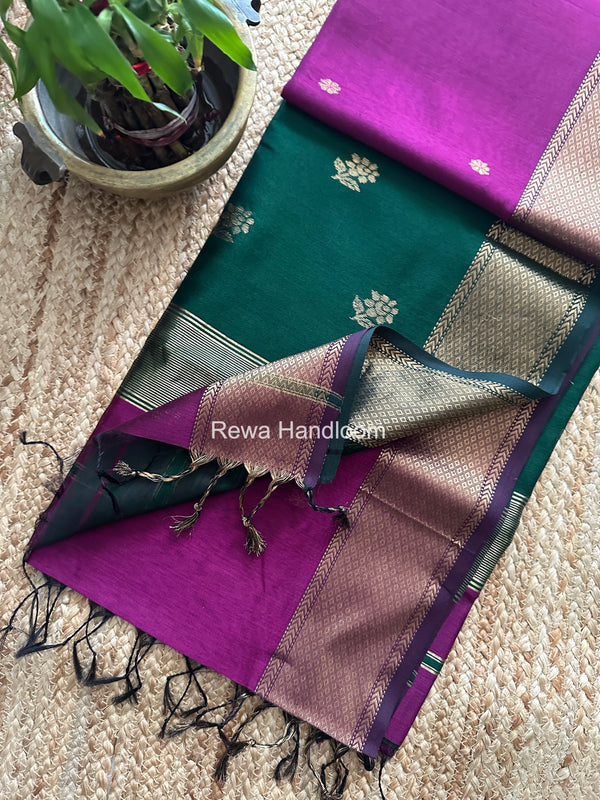 Maheshwari Lotus Butta Saree