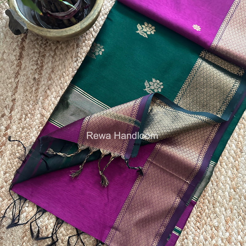Maheshwari Lotus Butta Saree