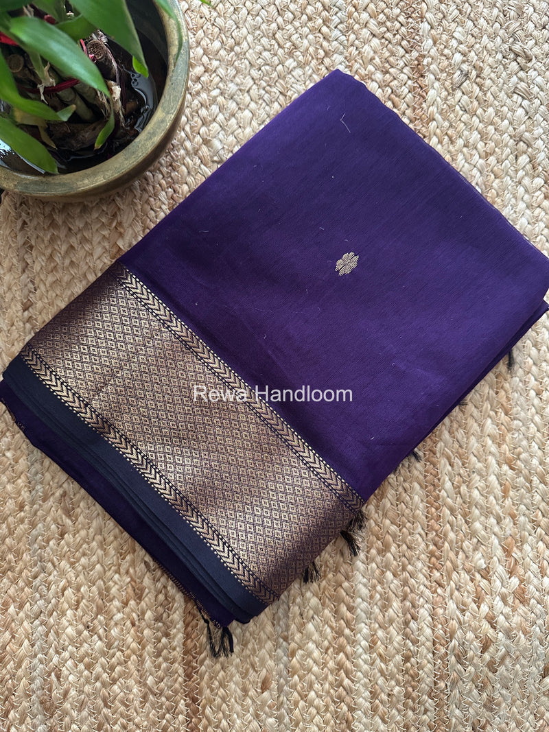 Maheshwari Violet Lotus Butta Saree LBS0108