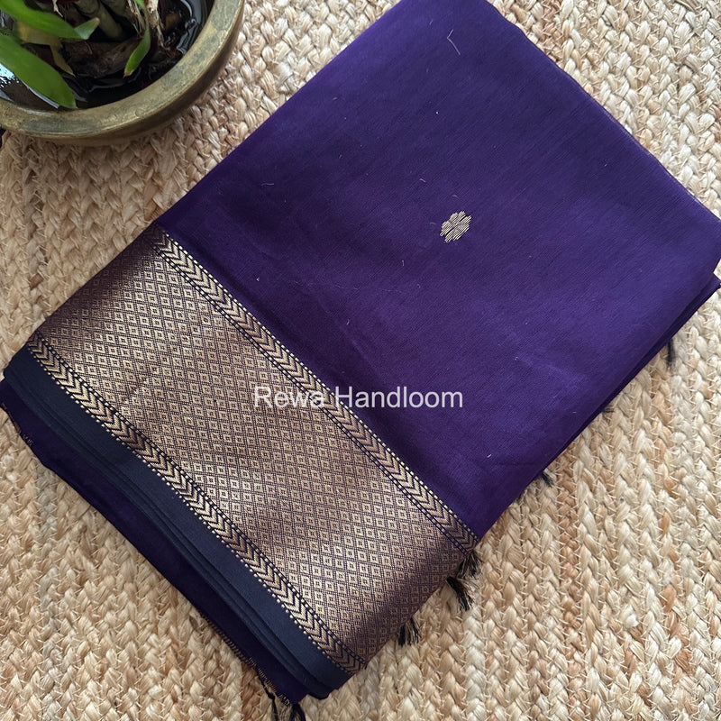 Maheshwari Violet Lotus Butta Saree LBS0108