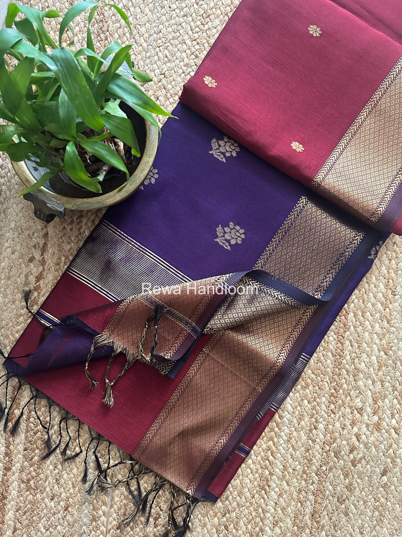 Maheshwari Lotus Butta Saree