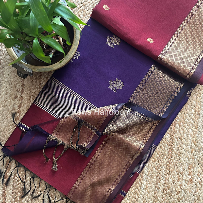 Maheshwari Lotus Butta Saree
