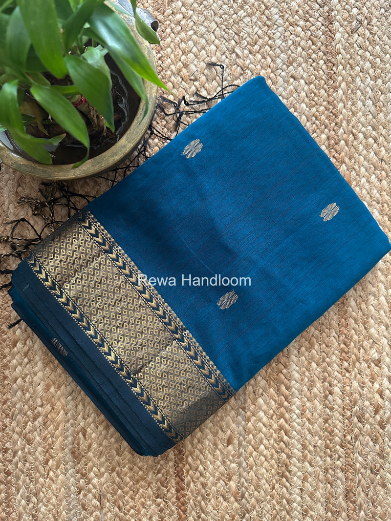 Maheshwari Rama Green Lotus Butta Saree LBS0105