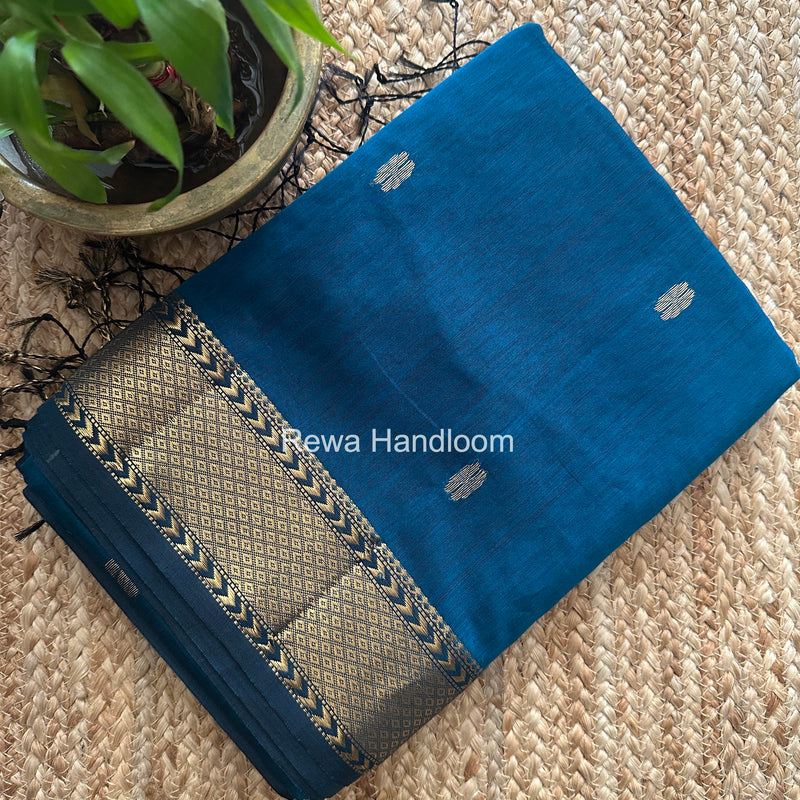 Maheshwari Rama Green Lotus Butta Saree LBS0105
