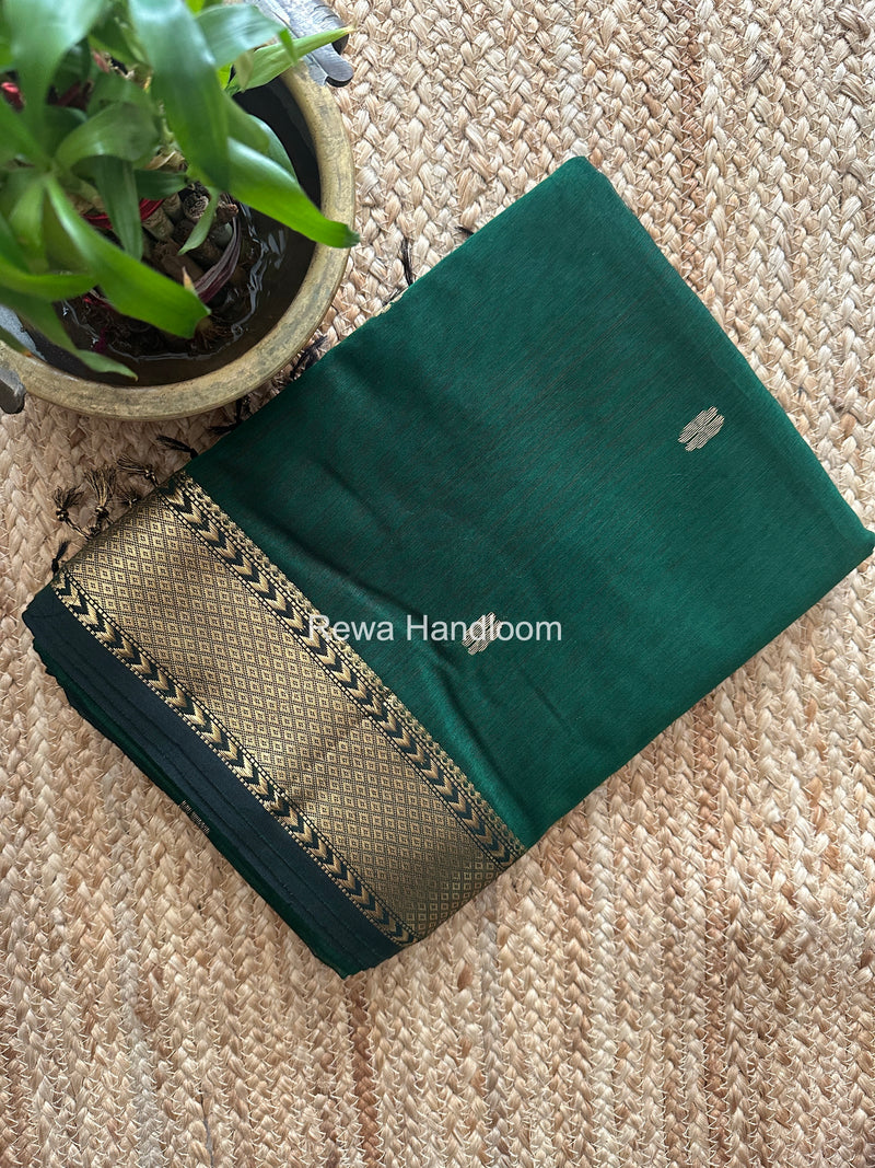 Maheshwari Green Lotus Butta Saree LBS0104