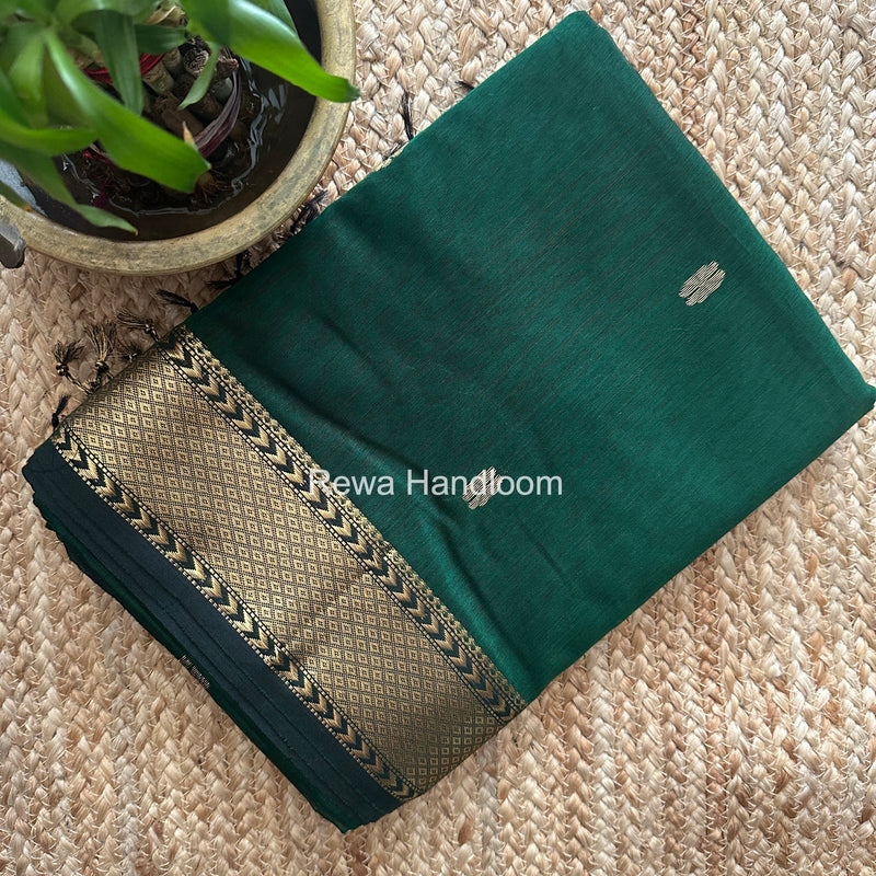 Maheshwari Green Lotus Butta Saree LBS0104