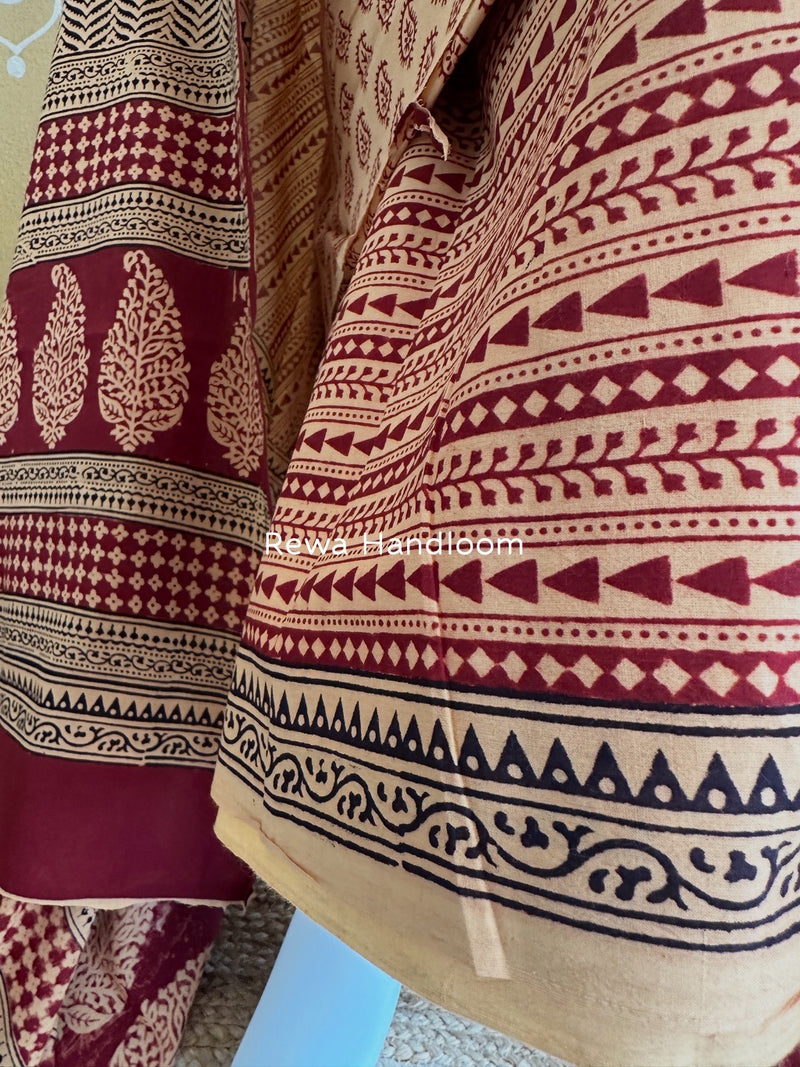 Bagh Print Cotton Suit