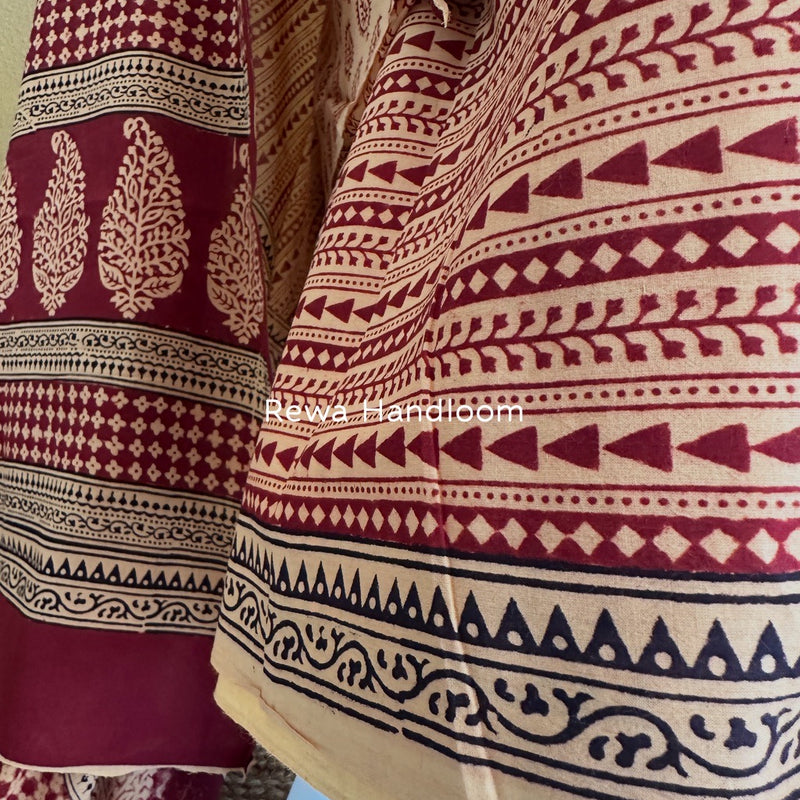 Bagh Print Cotton Suit