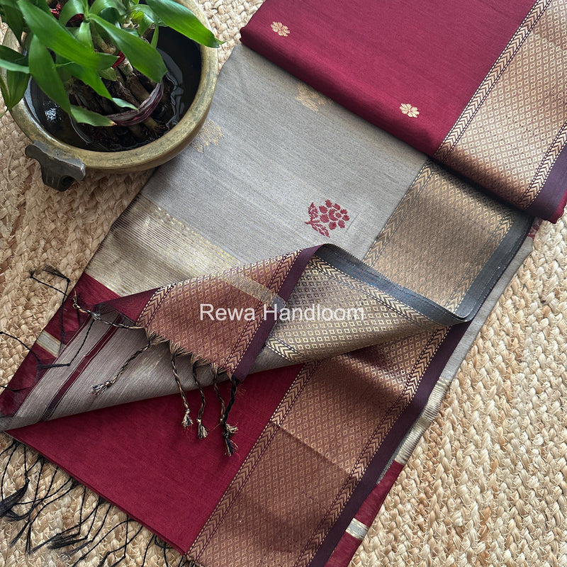 Maheshwari Lotus Butta Saree