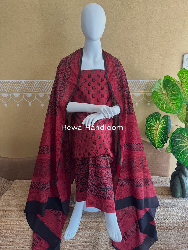 Bagh Print Cotton Suit