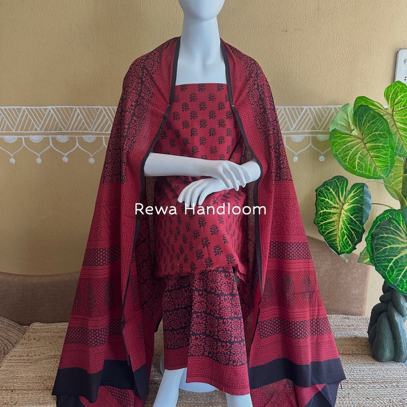 Bagh Print Cotton Suit