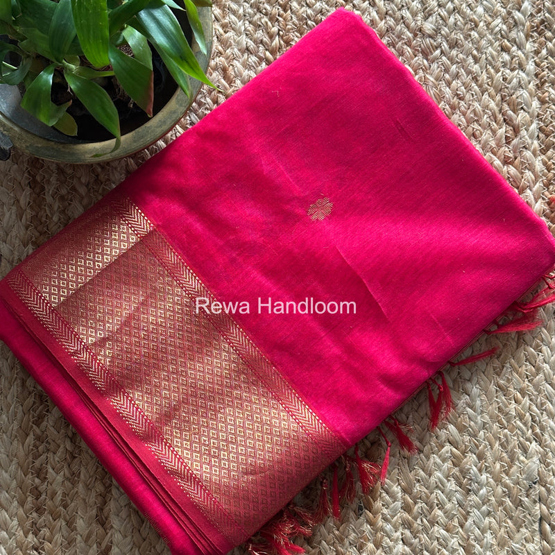 Maheshwari Rani Pink Lotus Butta Saree LBS0112