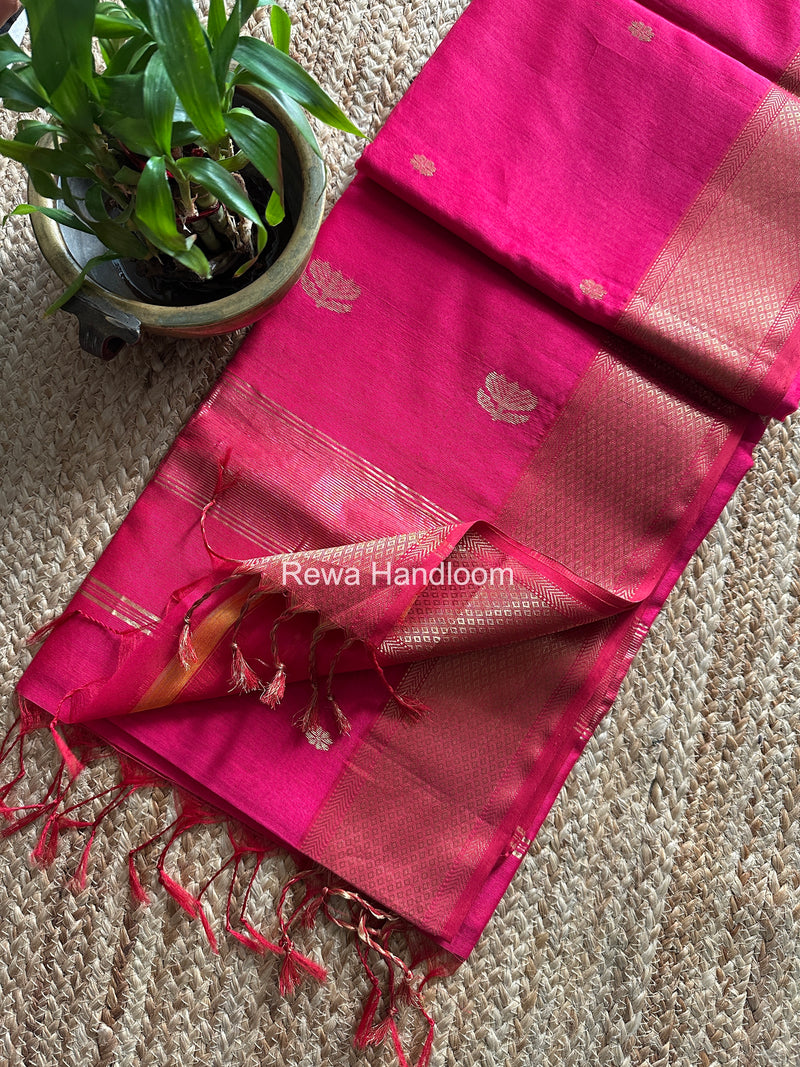 Maheshwari Lotus Butta Saree