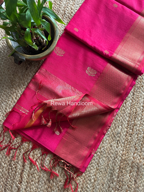 Maheshwari Lotus Butta Saree