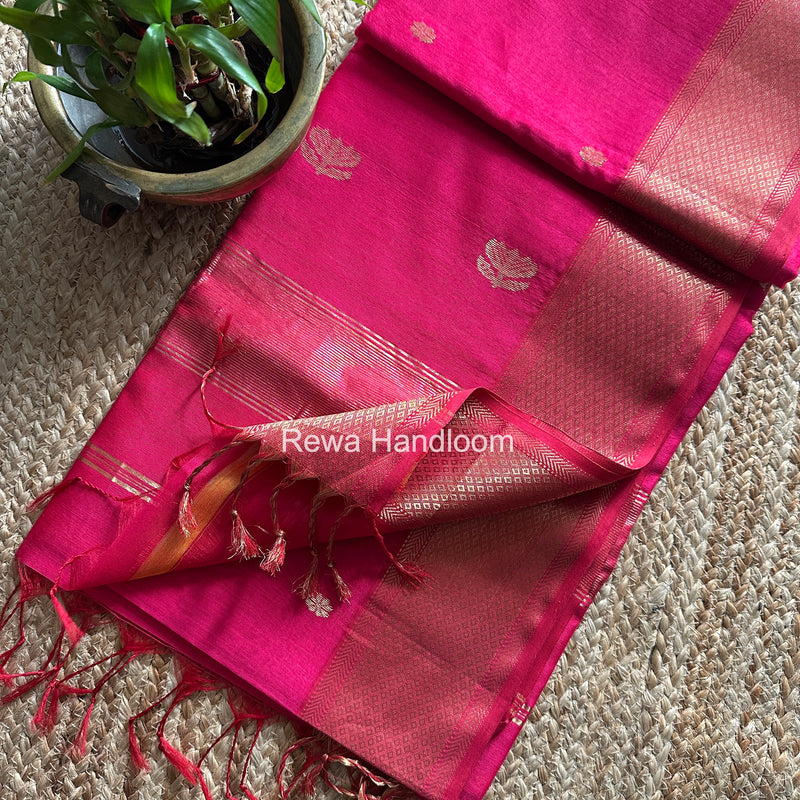 Maheshwari Lotus Butta Saree