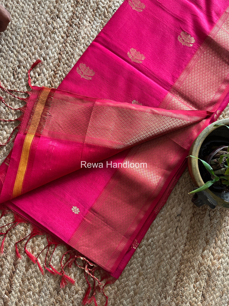 Maheshwari Rani Pink Lotus Butta Saree LBS0112