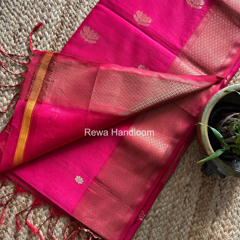Maheshwari Rani Pink Lotus Butta Saree LBS0112