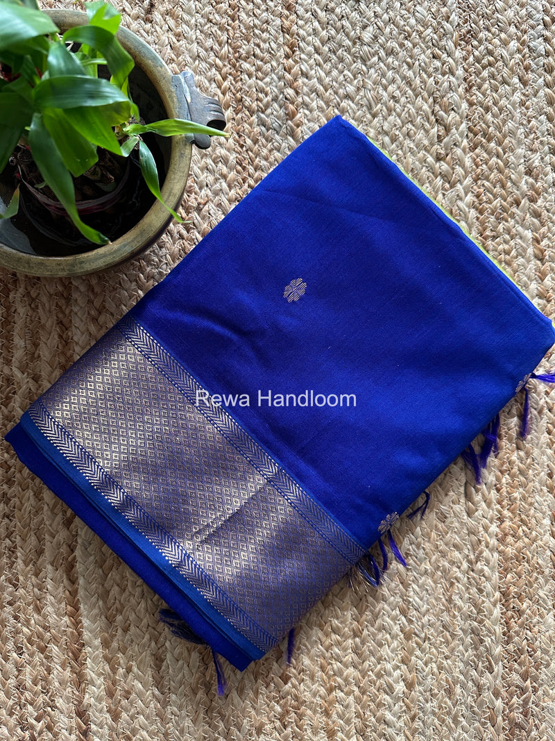 Maheshwari Blue Lotus Butta Saree LBS0111