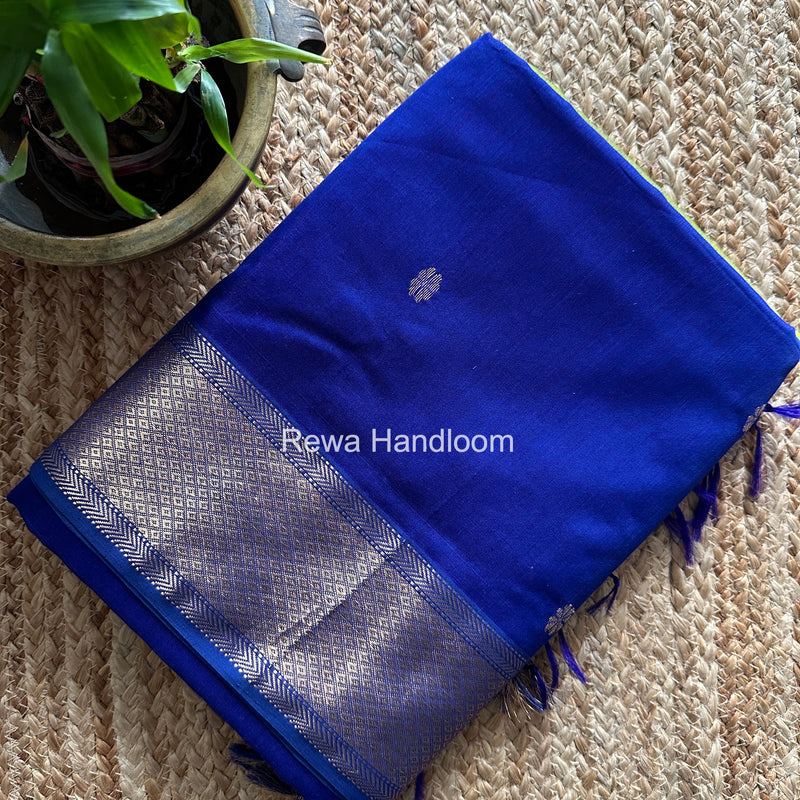 Maheshwari Blue Lotus Butta Saree LBS0111
